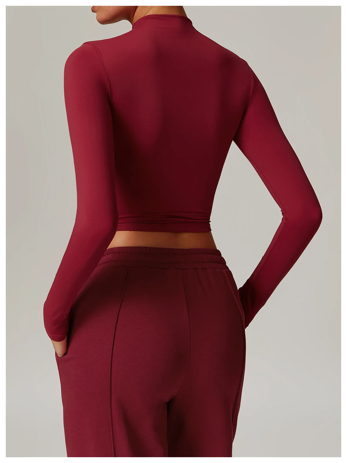 Yoga Shirts for Women 2025 Long Sleeve Quick-drying Fitness Sports Top Gym Clothes Workout Top High-necked Versatile Outer Wear