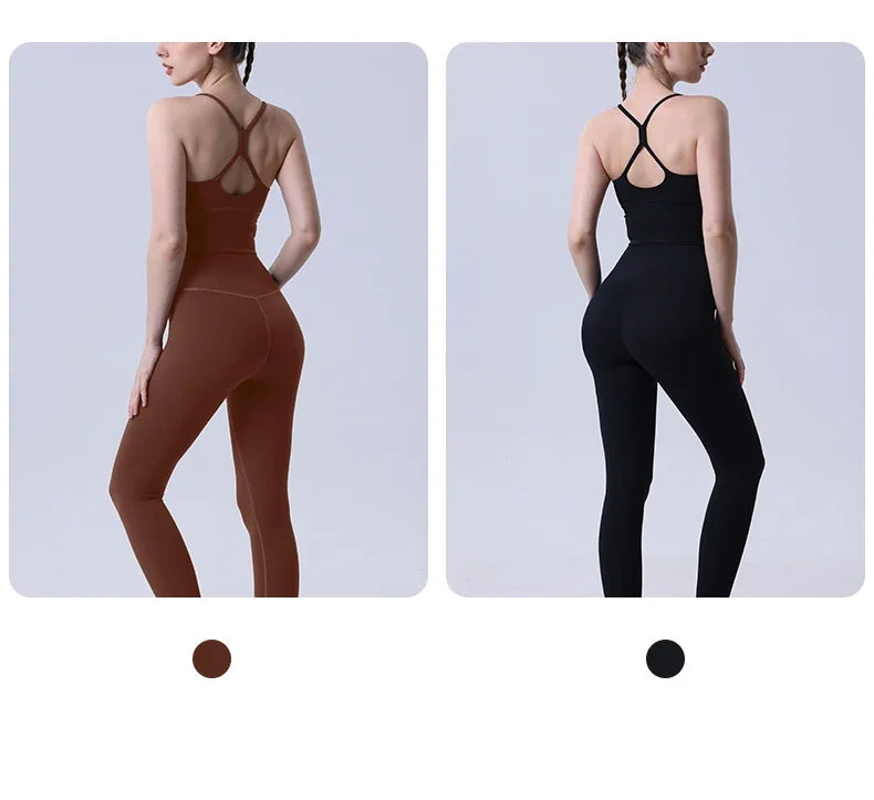2 Piece Yoga Clothes Women's Tracksuit Athletic Wear Pilates Fitness Suit Gym Workout Push Up Clothes Sports Leggings Suit👚👚