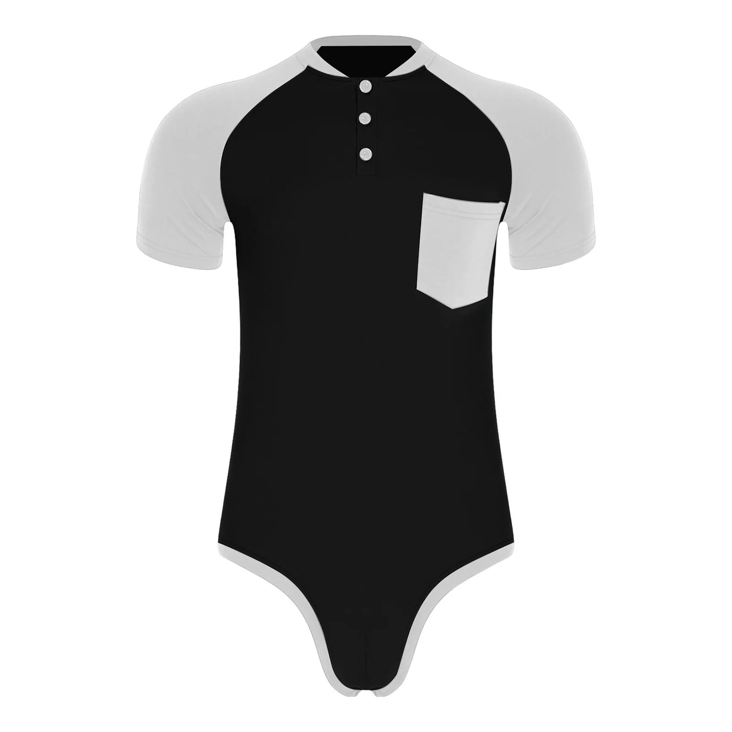 Men Adult Bodybuilding Wrestling Bodysuit Short Sleeve Slim Fit Shirt Jumpsuit for Daily Casual Workout Gym Sports Outfits