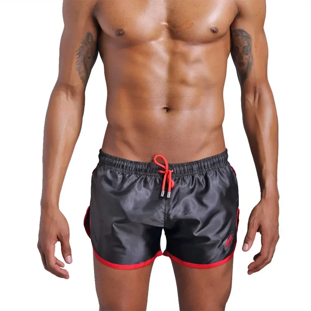 Men's Gym Sport Casual Beach Swim Shorts Swimwear Men Quick Drying Swimsuit Swimming Trunks Fifth Pants Running Shorts Beachwear