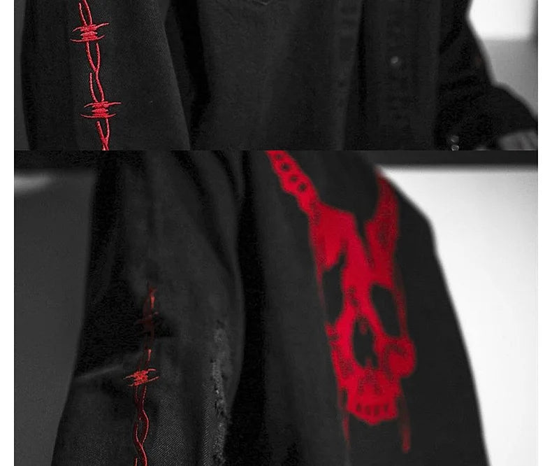 Gym Mens Denim Jacket Fashion Motorcycle Jeans Jackets Men Causal Cotton Black Sports Sweatshirt Fitness Man Outerwear Coat