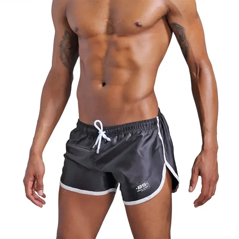 Men's Gym Sport Casual Beach Swim Shorts Swimwear Men Quick Drying Swimsuit Swimming Trunks Fifth Pants Running Shorts Beachwear