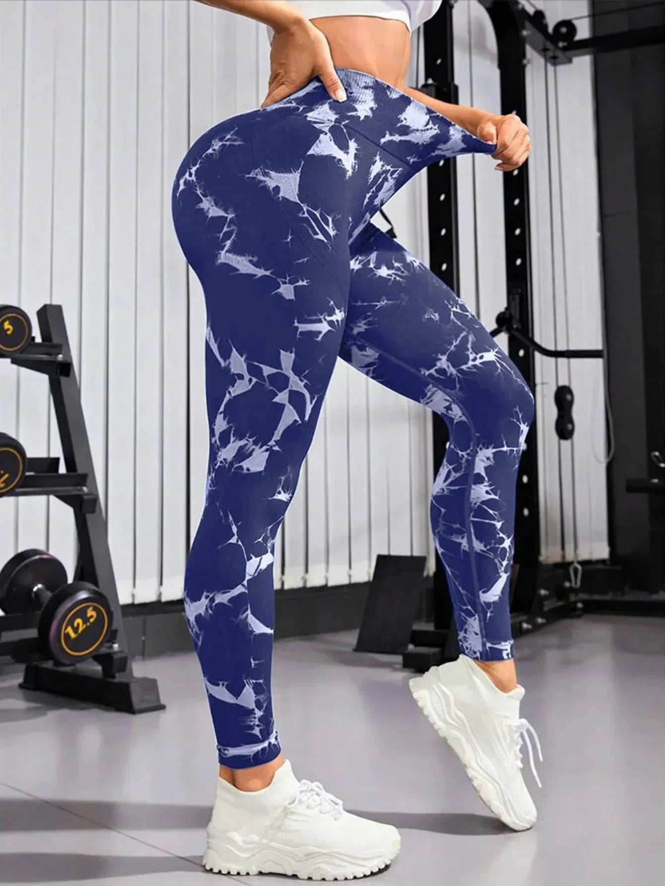 Tie Dye Gym Yoga Pants Fitness Workout Sportswear Clothing For Women High Waist Scrunch Butt Liftting Sports Leggings