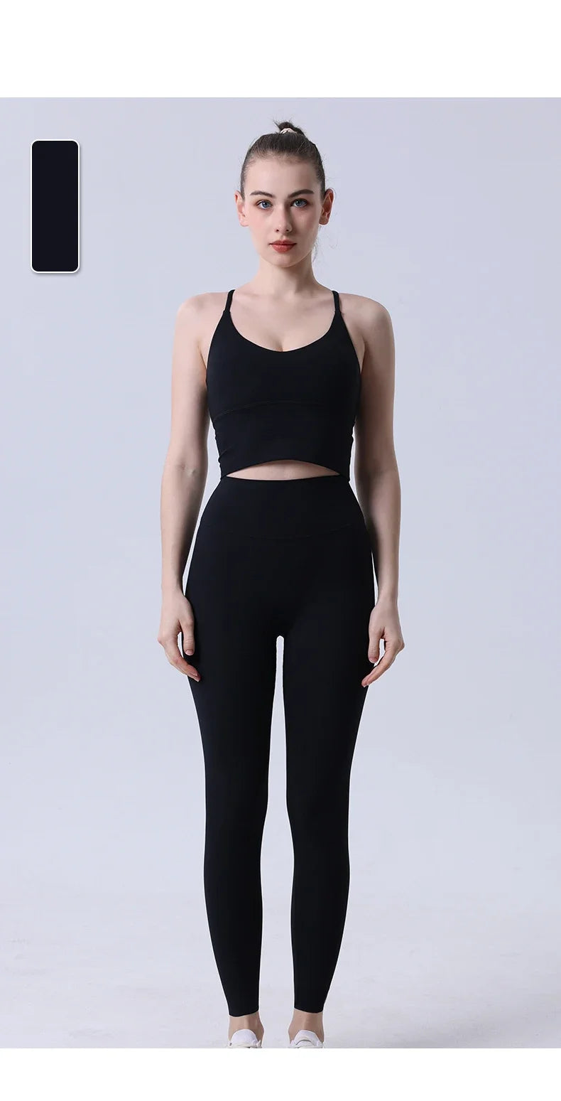 2 Piece Yoga Clothes Women's Tracksuit Athletic Wear Pilates Fitness Suit Gym Workout Push Up Clothes Sports Leggings Suit👚👚