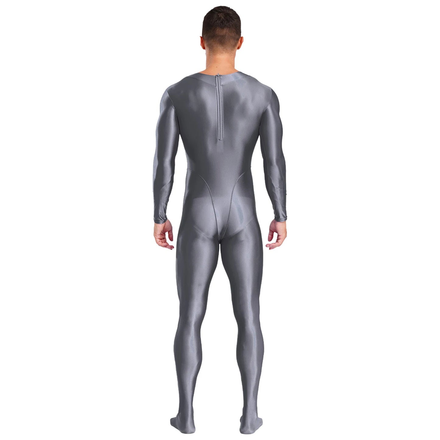 Gymnastics Wrestling Slim Fit Sport Jumpsuits Men Ling Sleeve Footed Body Legging Breathable Workout Gym Costumes Accessory