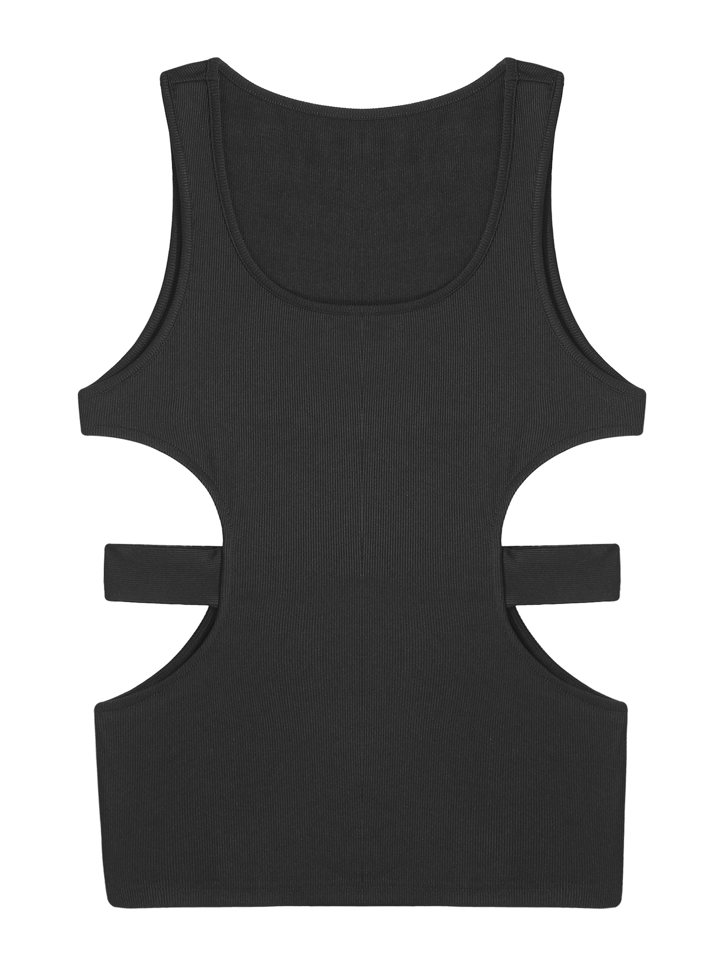 Mens Clothing Bodybuilding Ribbed Sports Vest Stylish Hollow Out Tank Top Sports Sleeveless T-shirt Clubwear Gym Fintess