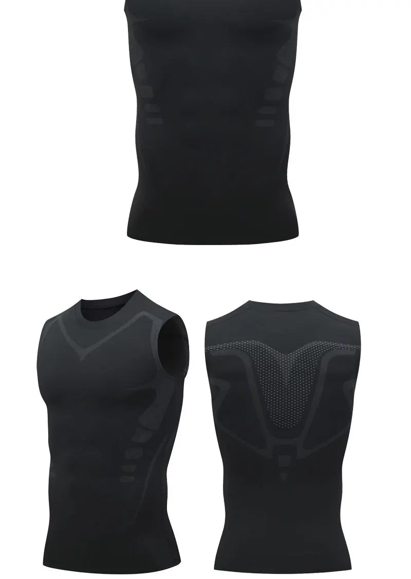 Men's Fitness Clothing Short Sleeve Sleeveless Tight Shirt Running Basketball Training Top Gym Vest Style Lightweight