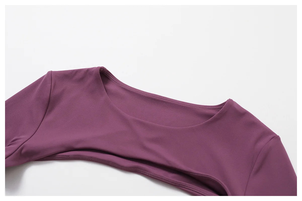 Running Shirt Fitness Tight Woman Work Out Clothing Shawl New Long Sleeve Yoga Tops Sexy Gym Sportswear Yoga Wear For Women