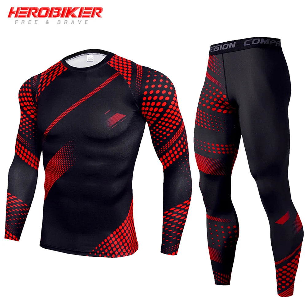 Men's Compression Sportswear Suits Gym Tights Training Clothes Workout Jogging Sports Set Running Rashguard Tracksuit For Men
