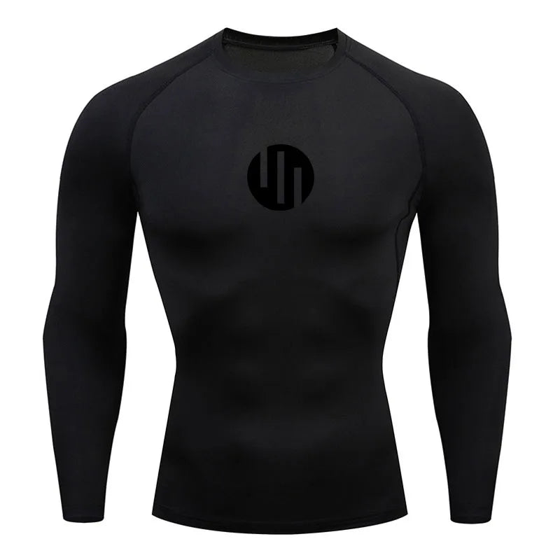 Men's T-shirt Fitness Compression Shirt Quick Dry Short Sleeve Gym Muscle Shirt Breathable White Black Sun protection Sportswear