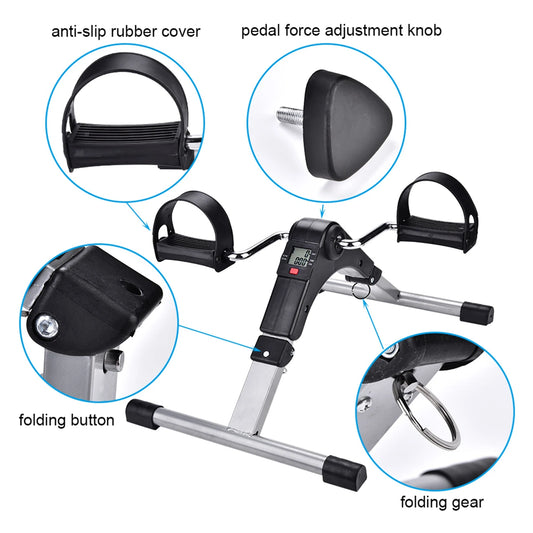 Cycling Gym Exercise Cycling Pedal Exerciser Indoor Folding Cycling Trainer Cycle Pedal Fitness Exerciser Leg Workout