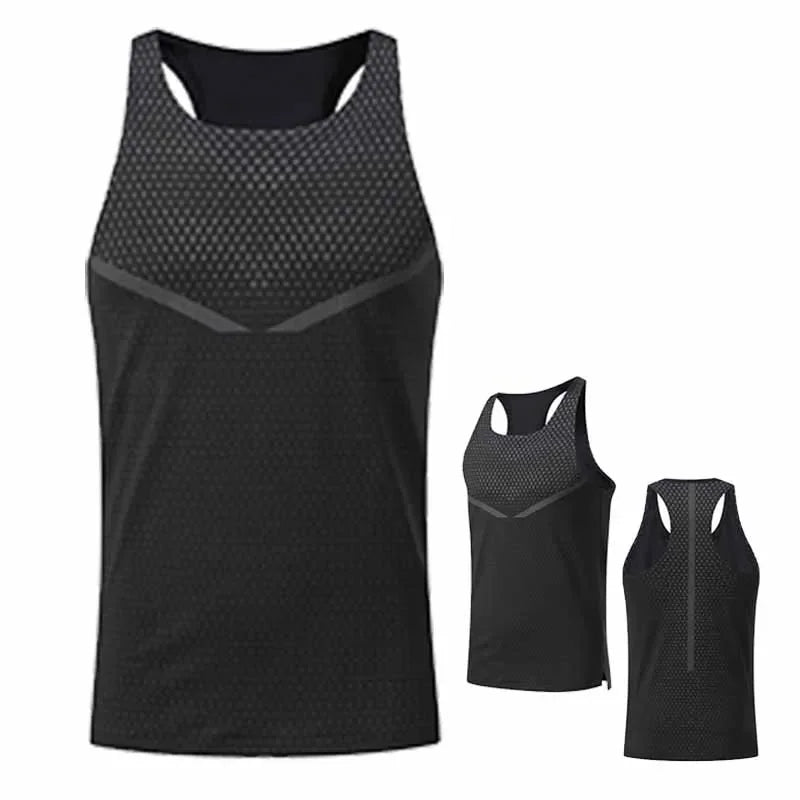 Men's Running Vest Outdoor Training Clothing Male Sportswear Sleeveless T-shirt Gym Jogging Tank Top Bodybuilding T Shirt