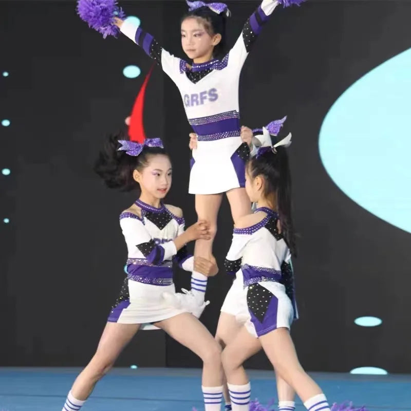 Customized Student Cheerleading Campus Gymnastics Clothing Fitness Exercise Clothes Sports Meeting Dress Team Performance Wear