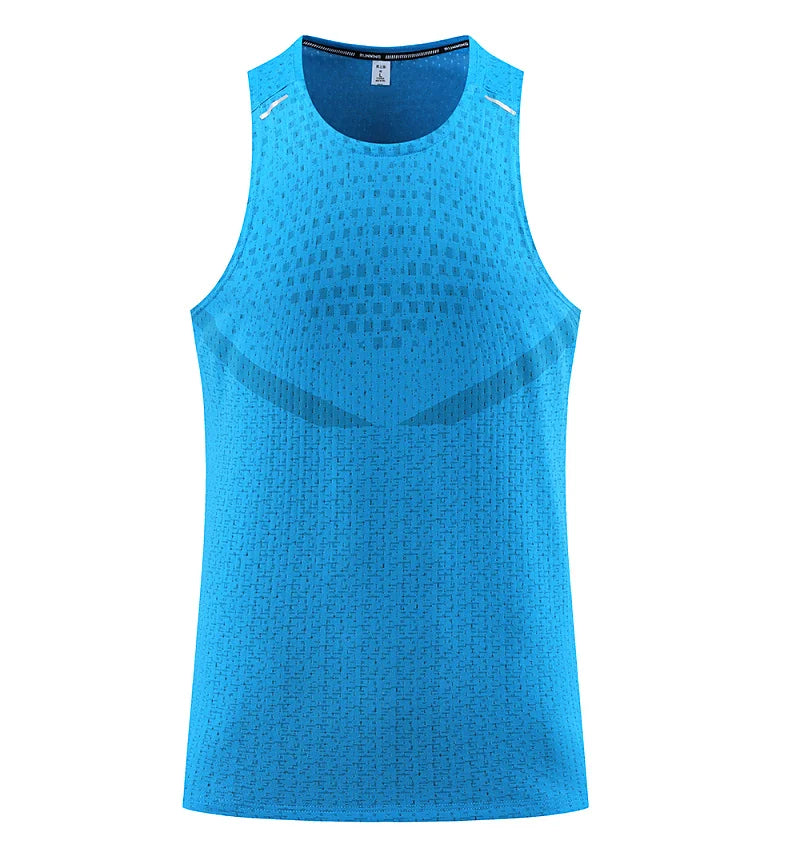 Men Gym Vest Breathable Mesh track and field Summer Cool Beach Travel Undershirt Basketball Training Fashion Running Tanks Top