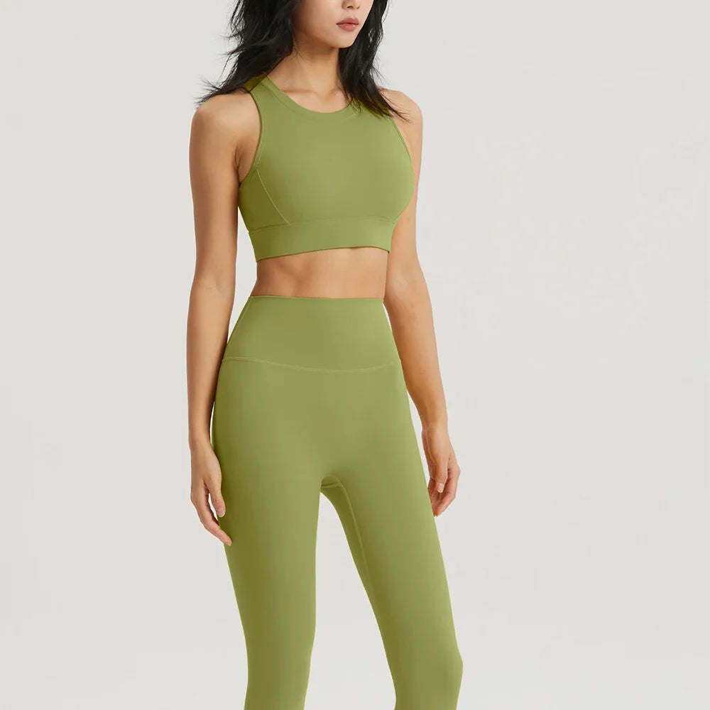 Sports Top Fitness Yoga Bra Gym Sport Bra Women Semi-fixed Cup Women Clothing Hollow Back Sports Underwear Tights Workout Top