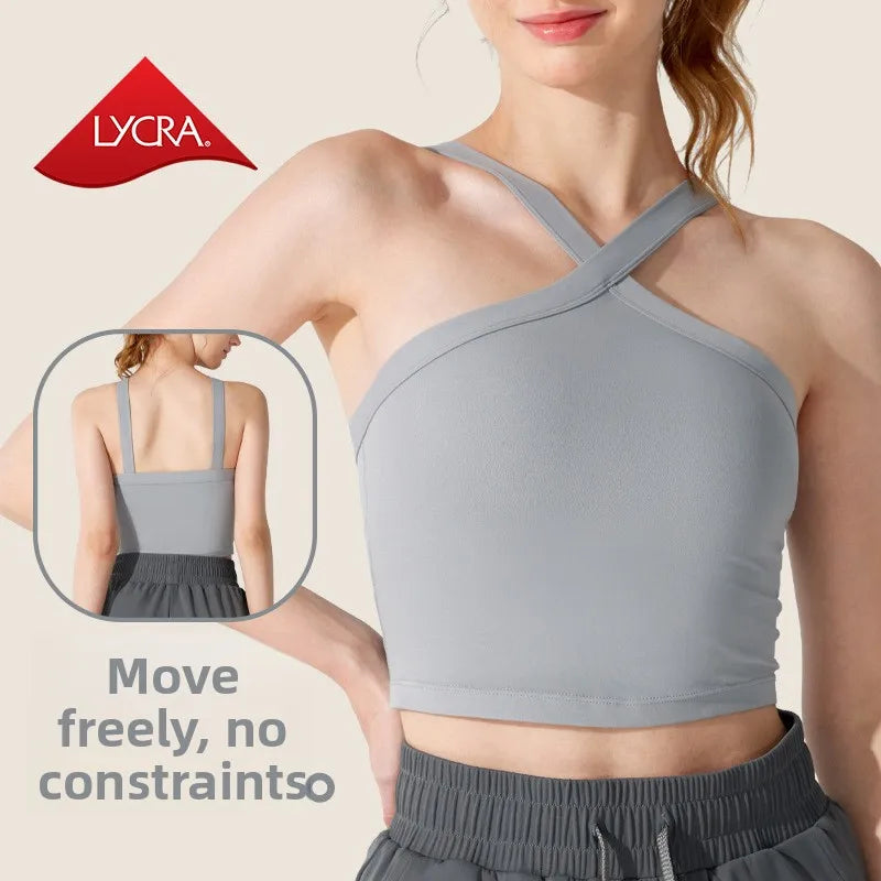 Sports Bra Top Qui Dry Running o Absorption Beautiful Ba Gym Yoga Clothes Summer Sports Underwear Women's Vest
