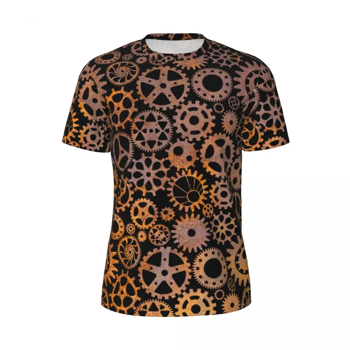 Gym T Shirt For Men Steampunk Design T-Shirts Fashion Wonderful Clockwork Vintage Summer Tees O Neck Streetwear Design Tops