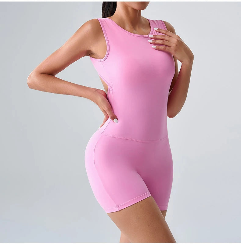 Gym Jumpsuits Women Clothes Fitness Suit Short Sets Sports Overalls for Woman Tracksuit Yoga Clothing Workout Rompers Sportswear