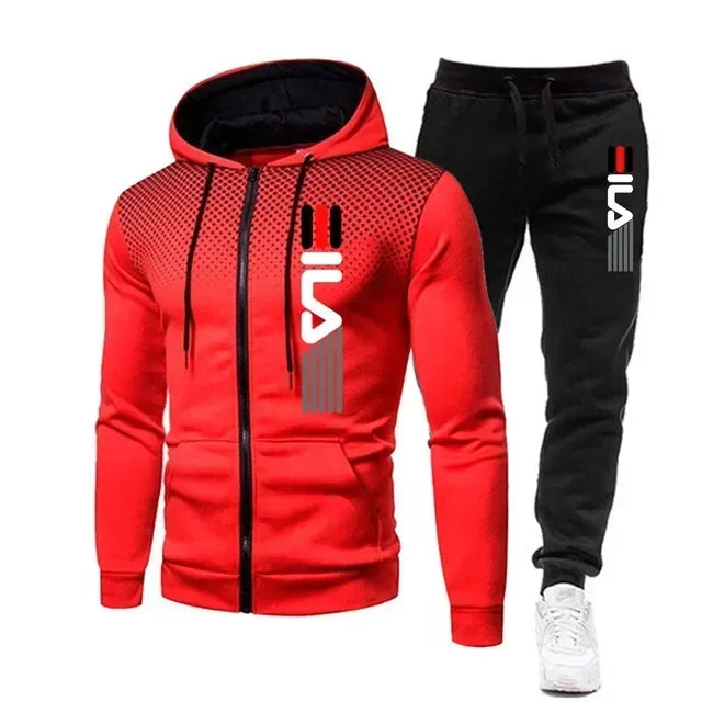 New explosive fashion trend sports suit men's hoodie fitness gym clothing men's running suit sportswear jogging