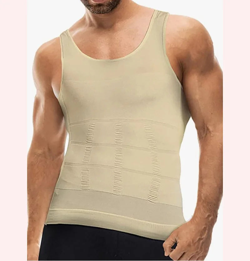 Men's Shapewear vest undershirt seamless waist body men's top vest corset Gym clothes