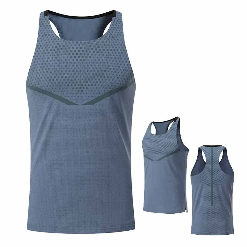 Men's Running Vest Outdoor Training Clothing Male Sportswear Sleeveless T-shirt Gym Jogging Tank Top Bodybuilding T Shirt