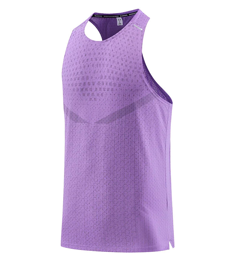 Men Gym Vest Breathable Mesh track and field Summer Cool Beach Travel Undershirt Basketball Training Fashion Running Tanks Top