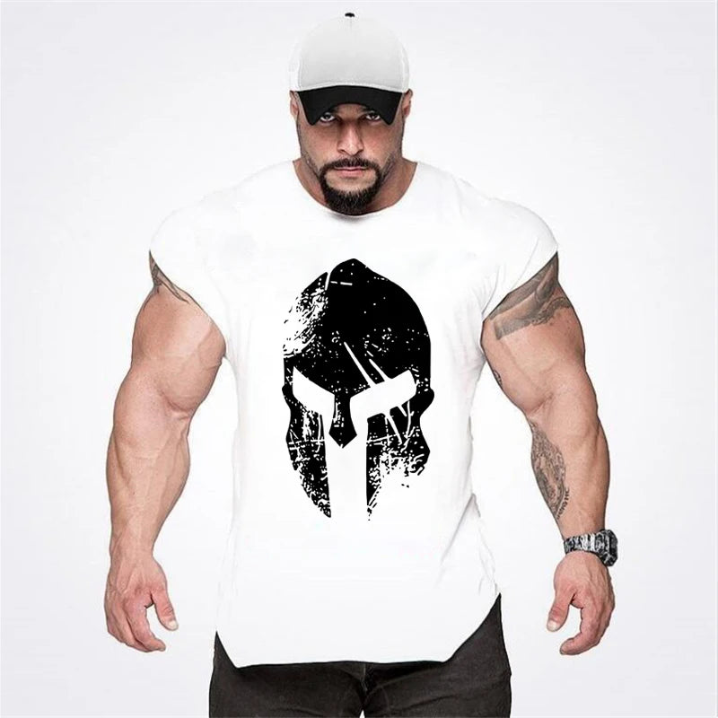 Men's summer fashion trend fitness sleeveless gym running shirt sports single muscle casual fitness clothing