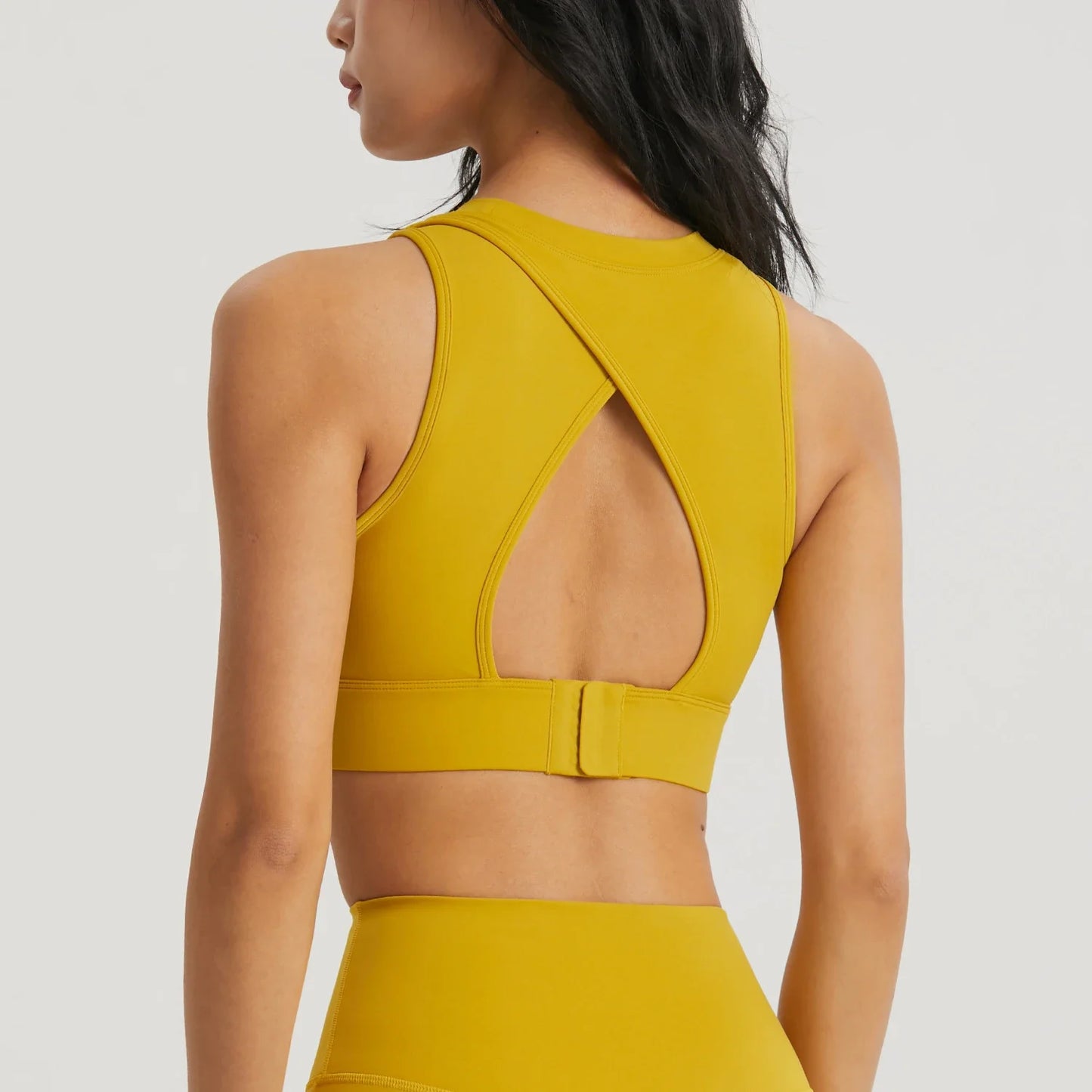 Sports Top Fitness Yoga Bra Gym Sport Bra Women Semi-fixed Cup Women Clothing Hollow Back Sports Underwear Tights Workout Top