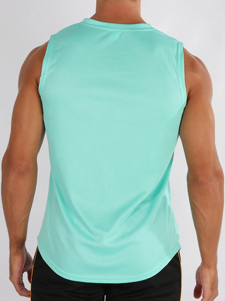 ADED Summer new Gym Vest Men Bodybuilding Sleeveless Sports Tank Top quick-drying mesh Fitness Running Tank Top men Clothes