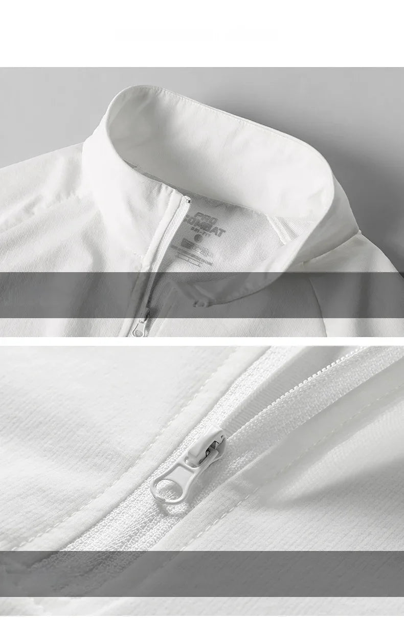 Men's Waterproof Casual Sportswear Set Tight Fitting Trendy Gym Running Clothes for Spring Summer Morning Jogging