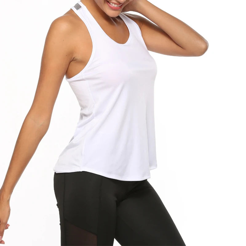 Women Sleeveless Yoga Vest Athletic Fitness Sport Tank Tops Gym Running Training Yoga Shirts Workout Tops For Women