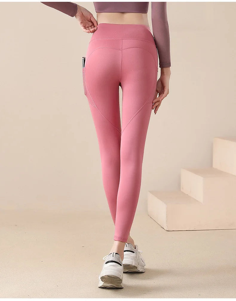 High Waist Jogger Mesh Side Pocket Fitness Gym Legging Sport Outfit for Woman Yoga Wear Tight Gym Workout Running Bike Clothing