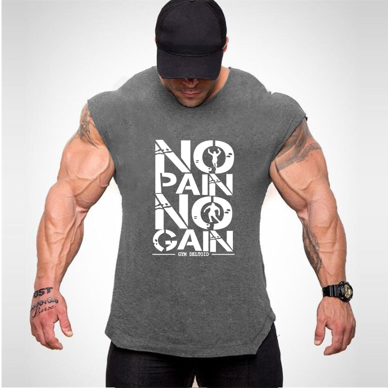 Gym Clothing Mens Bodybuilding Hooded Tank Top Cotton Sleeveless Vest Sweatshirt Fitness Workout Sportswear Tops Male Suspenders