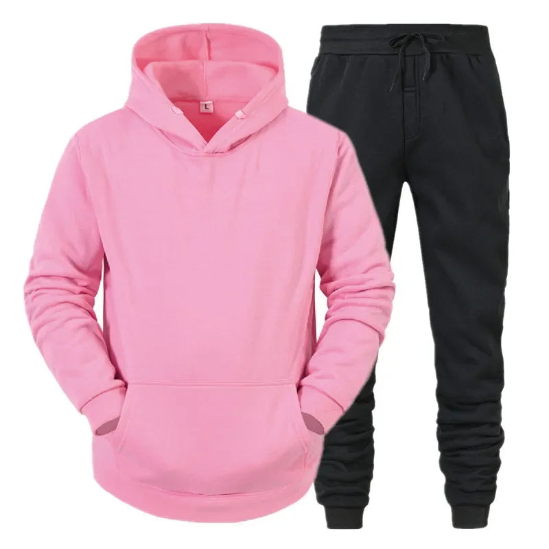 Men Sportswear Sweater Suit Hoodies + Pants Sports Clothing Spring Autumn Sets Jogging Trousers Running Male Tracksuits