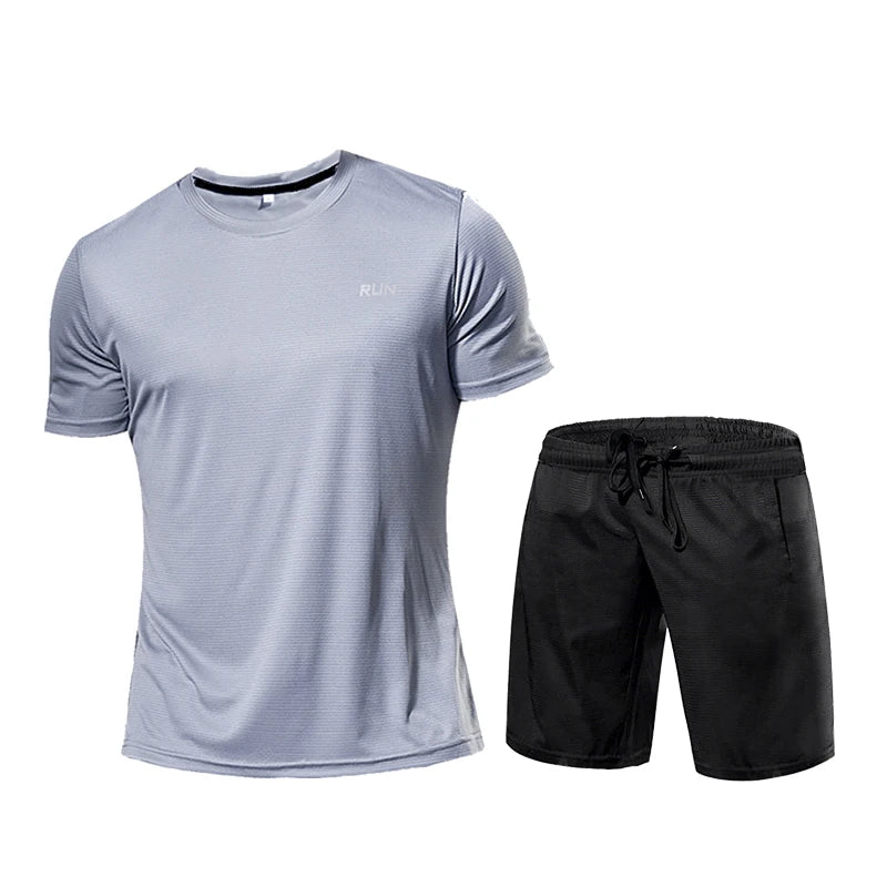 Men's Sportswear Tracksuit Gym Compression Clothing Fitness Running Set Athletic Wear T Shirts Ropa Deportiva Hombre Camisetas