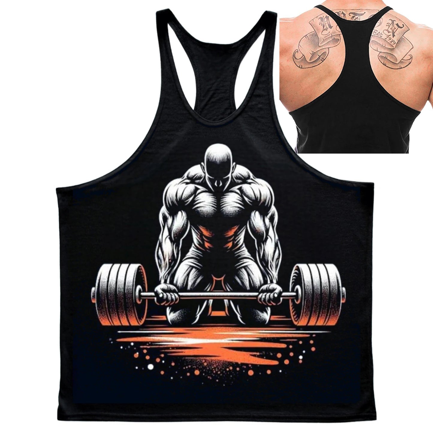 Gym Top Men Bodybuilding Shirt Fitness Men's Vest Singlet Sleeveless Sweatshirt Man Clothes Clothing Loose Vests Singlets