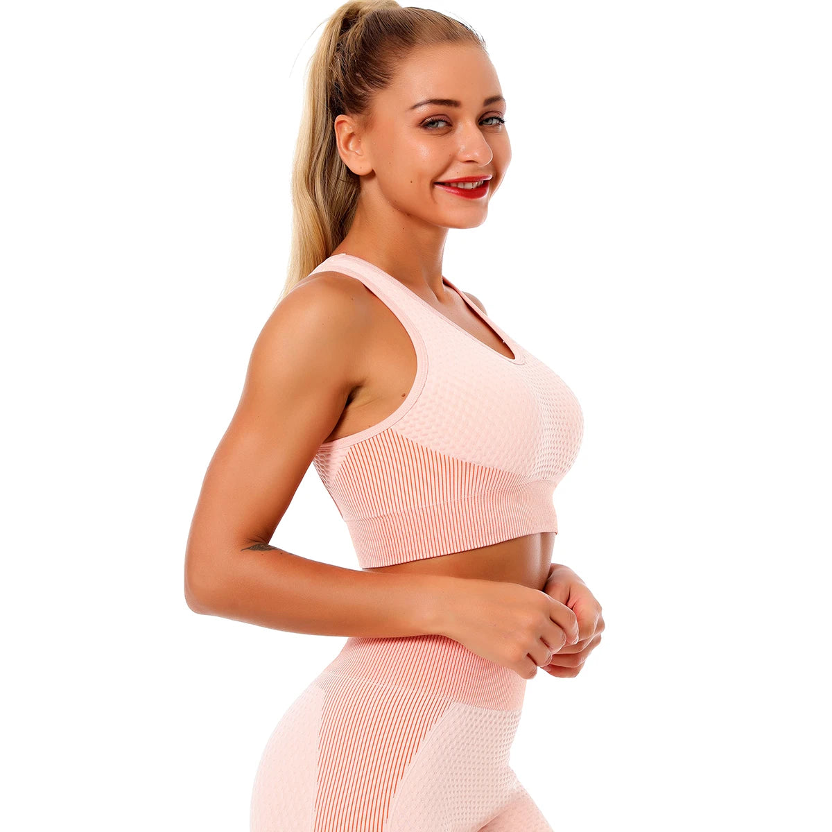 High Waist Leggings+Sport Bra Women Seamless Yoga Set Fitness Clothing Gym Suits Workout Clothes Woman Jogging Sportwear