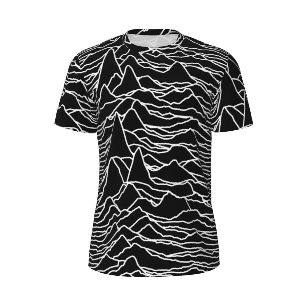 Gym T Shirt For Men Mondrian Line T-Shirts Trendy Cool Colorful Plaid Summer Tees O Neck Y2K Retro Graphic Clothing Gift Idea