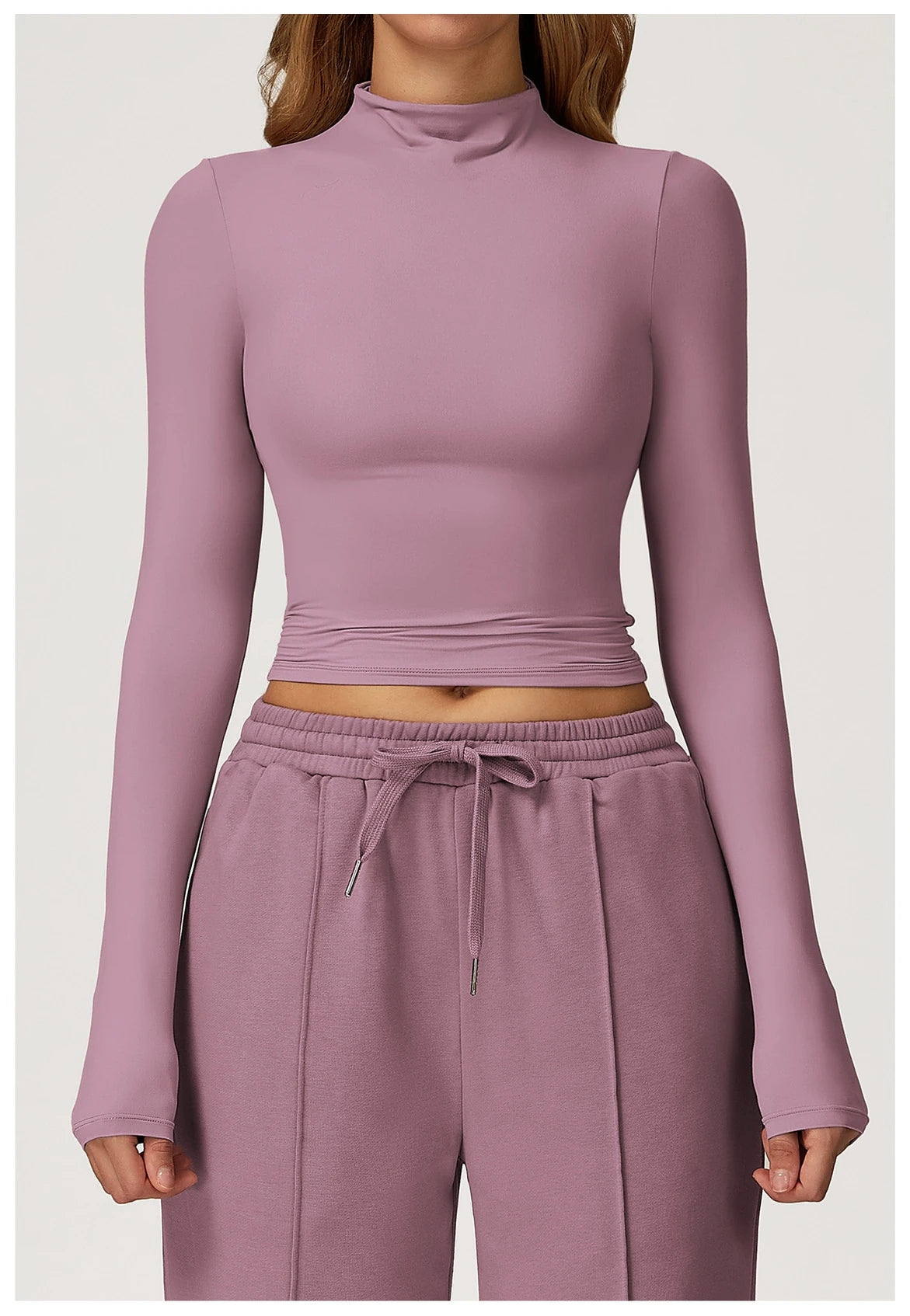 Yoga Shirts for Women 2025 Long Sleeve Quick-drying Fitness Sports Top Gym Clothes Workout Top High-necked Versatile Outer Wear