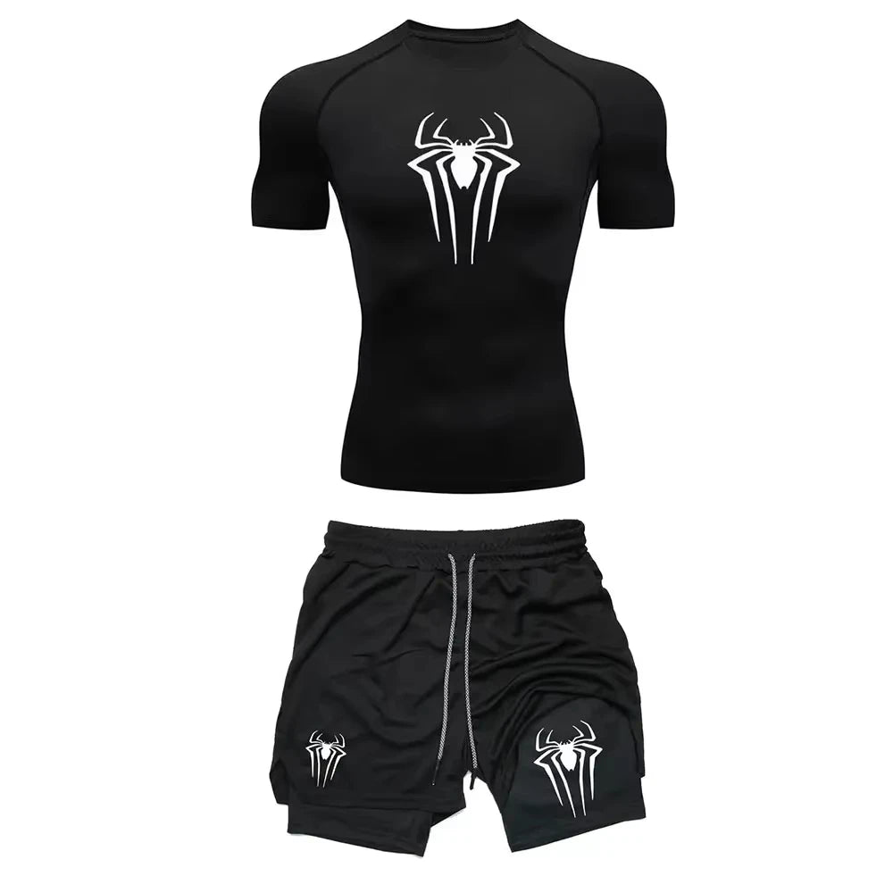 Running Men Gym Sportswear Sports Set Tracksuit Sweatsuit Football Clothing Jogging Fitness Wear Training Summer Suit