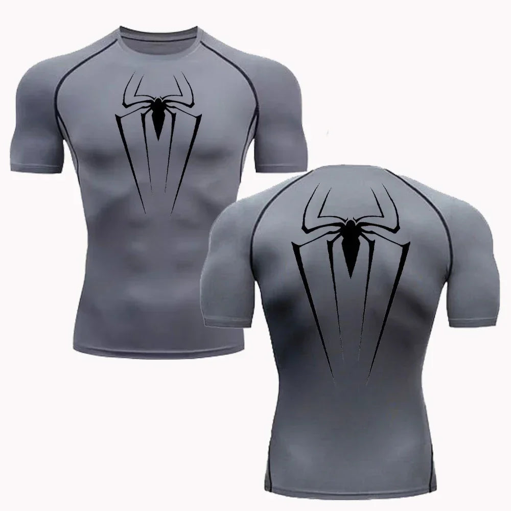 Running Training Sportswear Thin Quick-drying T-shirt Compression Sun Protection Shirt Gym Workout Bodybuilding Short-sleeved