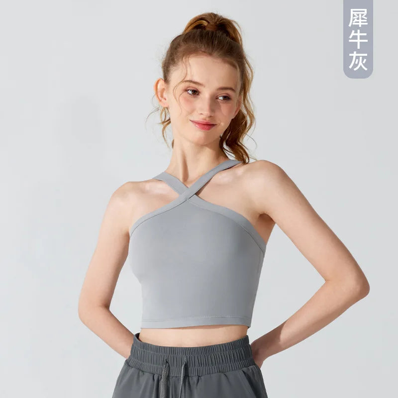 Sports Bra Top Qui Dry Running o Absorption Beautiful Ba Gym Yoga Clothes Summer Sports Underwear Women's Vest