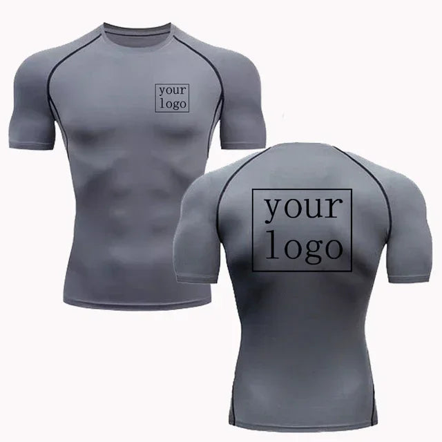 Men and Women Are Suitable for Jogging, Training, and Gym Customization of Tight Fitting T-shirts with Design Logos and Original