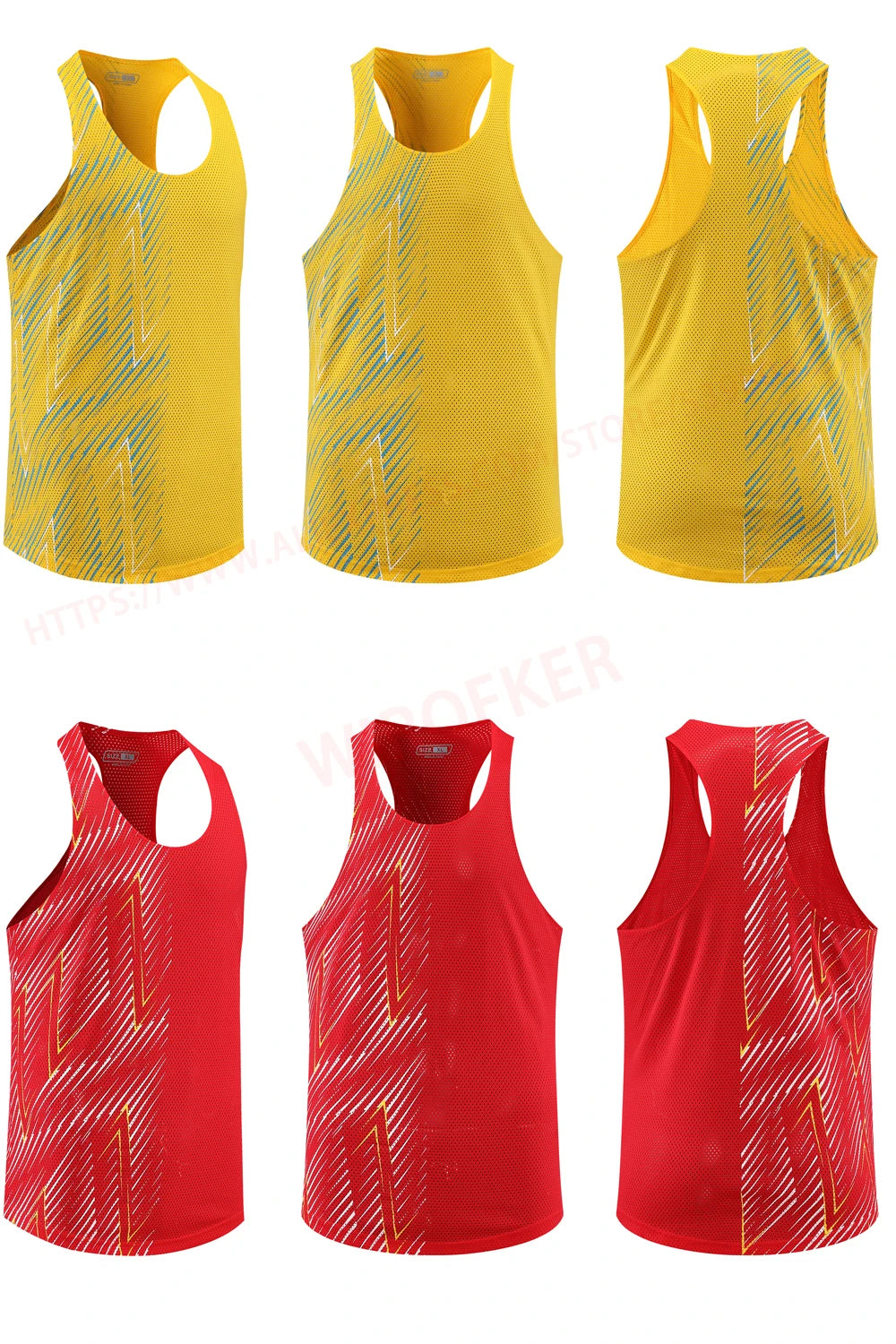 Men Casual Sport Vests Quick Dry Breathable Fitness Running Gym Sleeveless Mesh Workout Vests Prints Bodybuilding Muscle Singlet
