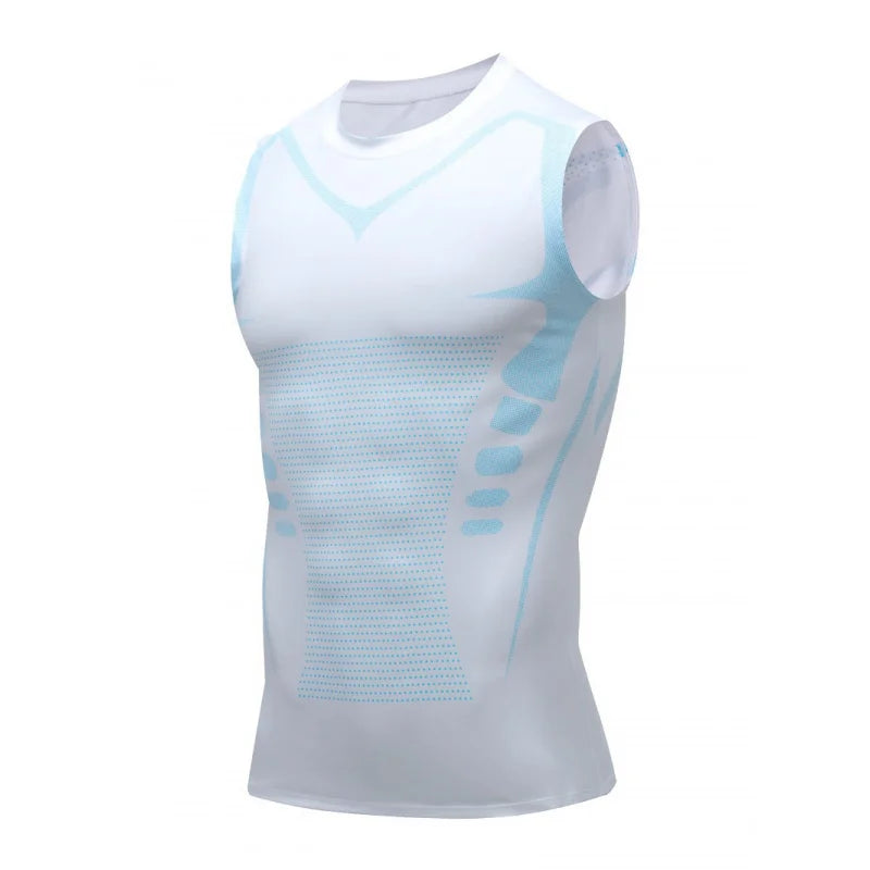 Men's Fitness Clothing Short Sleeve Sleeveless Tight Shirt Running Basketball Training Top Gym Vest Style Lightweight