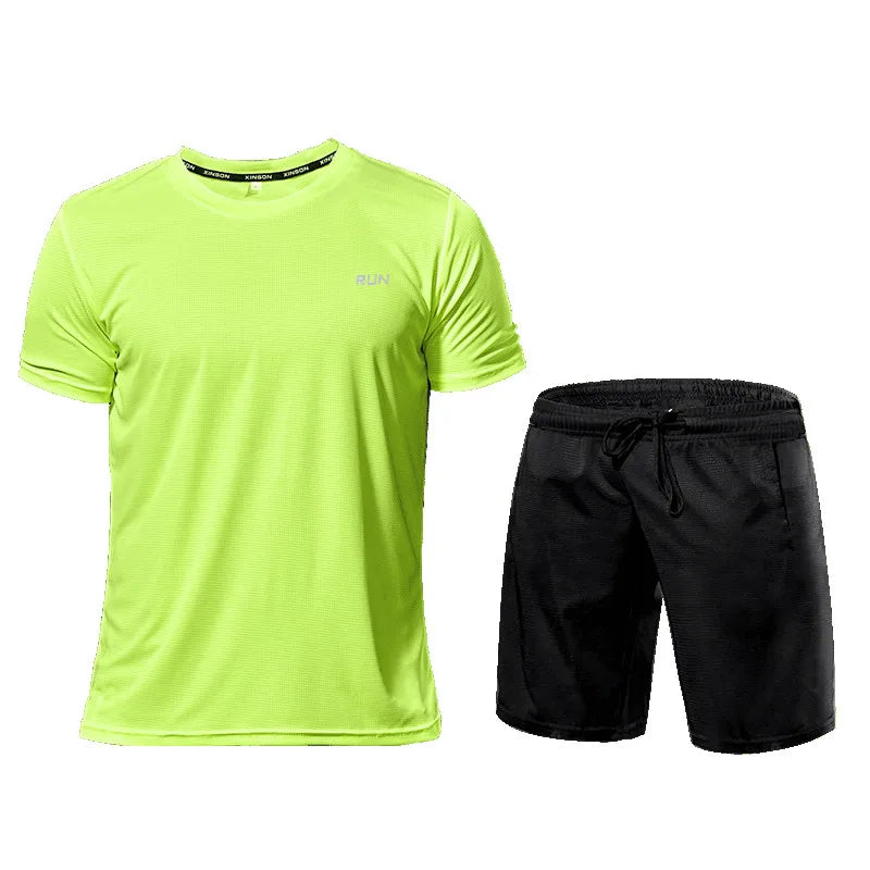 Men's Sportswear Tracksuit Gym Compression Clothing Fitness Running Set Athletic Wear T Shirts Ropa Deportiva Hombre Camisetas