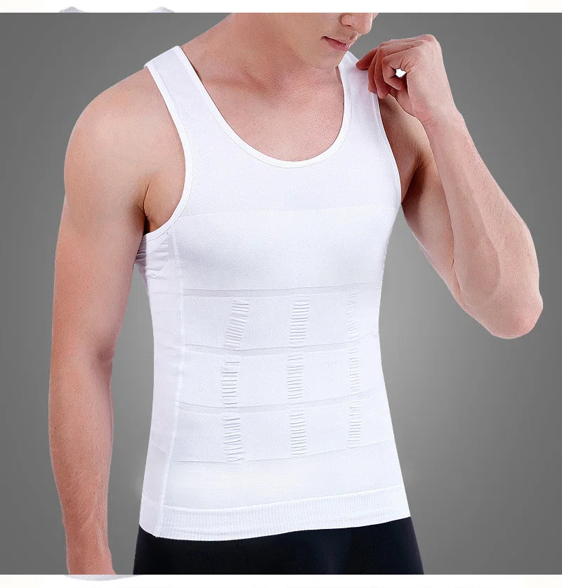 Men's Shapewear vest undershirt seamless waist body men's top vest corset Gym clothes