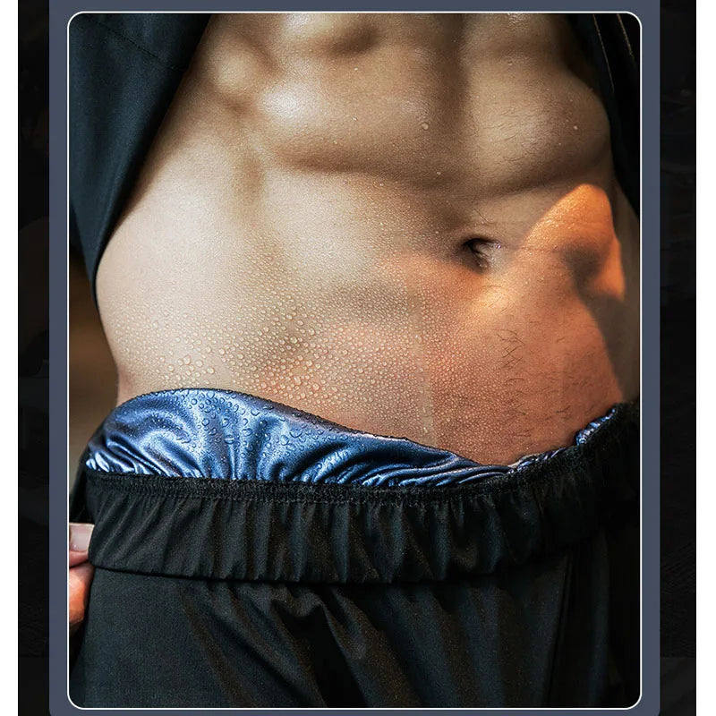 Sauna Suit Men Anti Rip Sweat Suits Gym Boxing Workout Jackets Waist Vest Trainer Workout Exercise Fitness Gym Long Sleeve Shirt