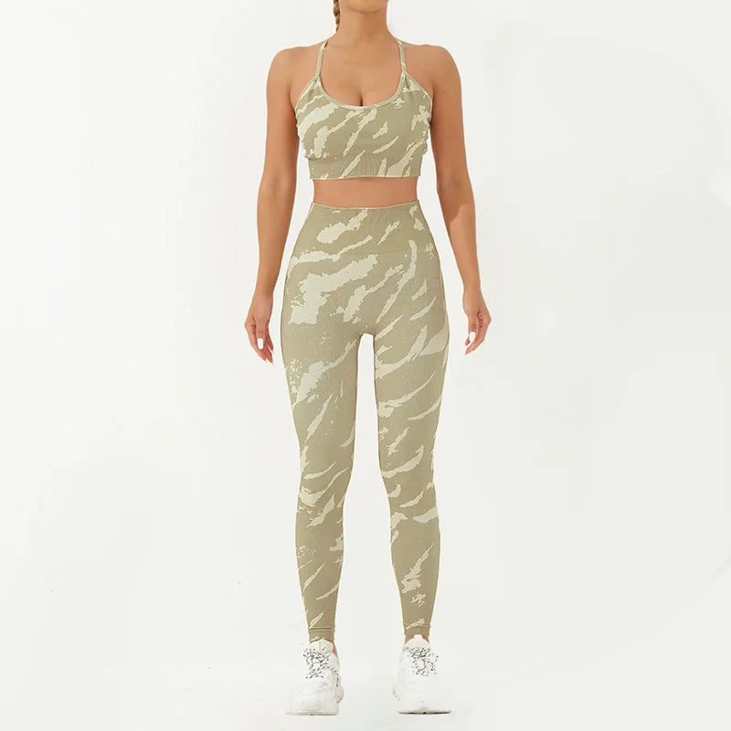 Women's Fitness Clothing Gym Sport Outfit for Woman Sweatsuit Lady Sets Womens Clothes Gym Women 2 Piece Set Outfit Sports Bra