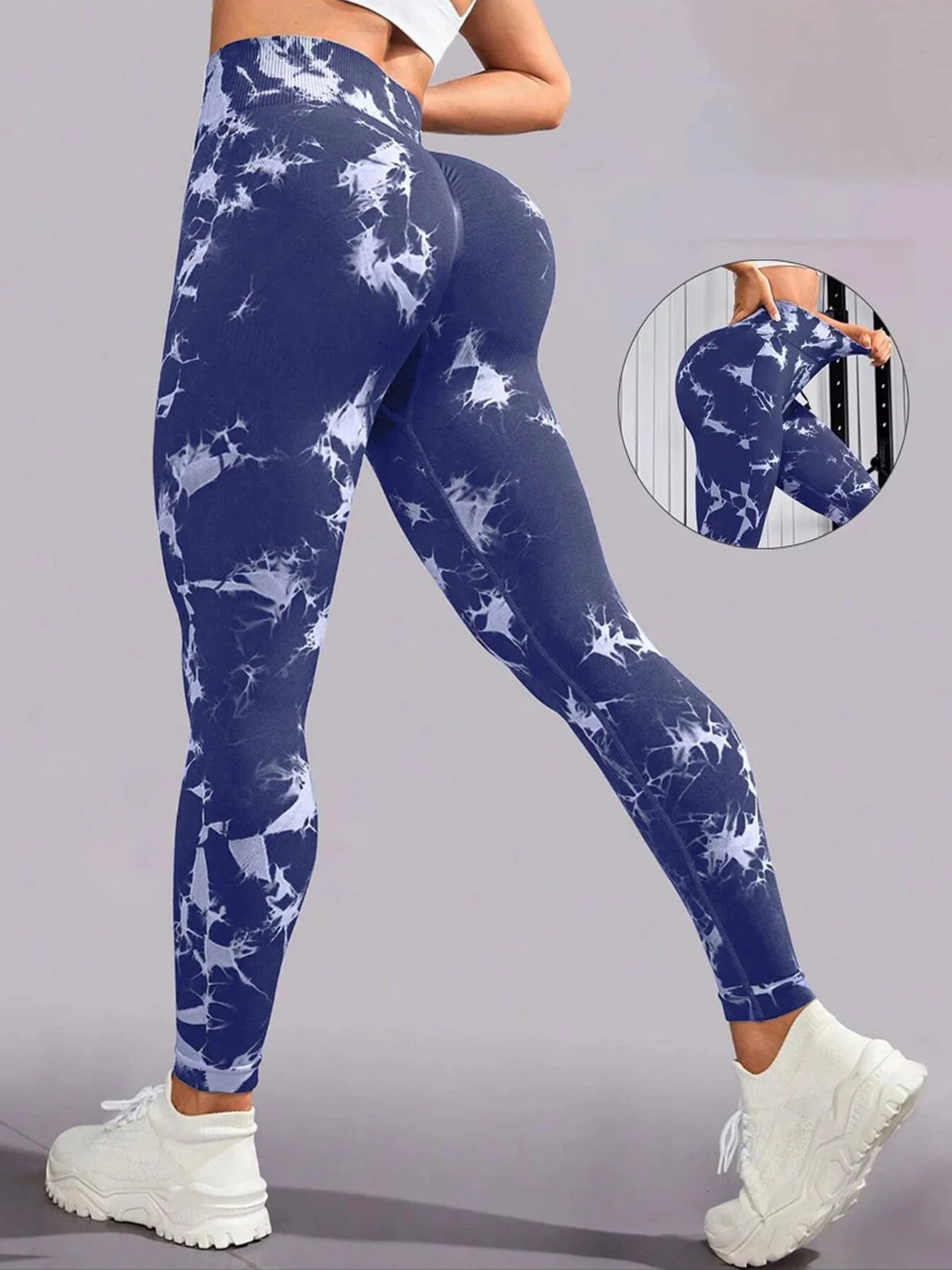 Tie Dye Gym Yoga Pants Fitness Workout Sportswear Clothing For Women High Waist Scrunch Butt Liftting Sports Leggings